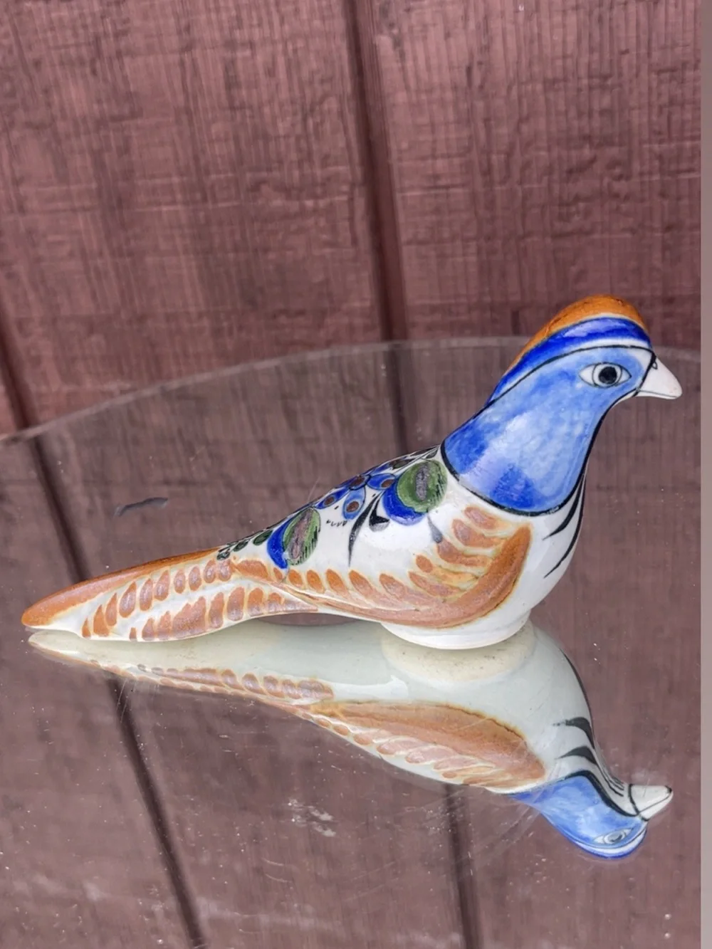 Hand Painted Pottery Bird